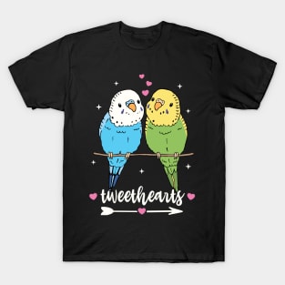 Budgies Tweethearts Valentines Pair of Budgies T-Shirt